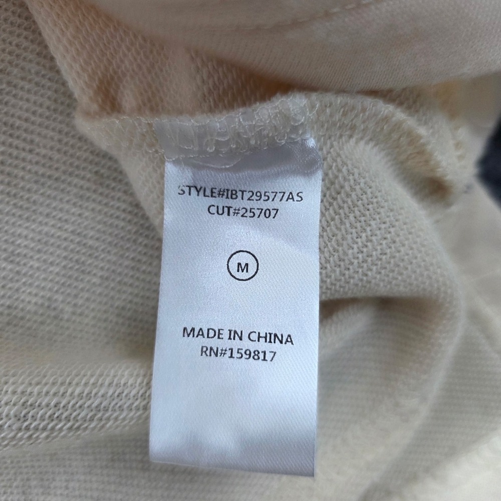 Altar'd State Polo Sweatshirt  Patchwork‎ Size M Cream Blue Women - Picture 5 of 9